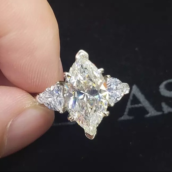 3ct Marquis Cut Ring - Picture 2 of 15